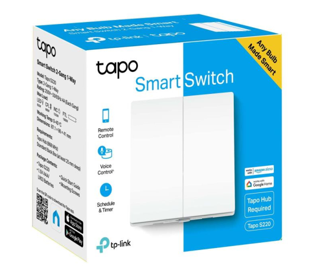 TP-LINK Wyłącznik światła podwójny Tapo S220 - 1106986 - zdjęcie 2